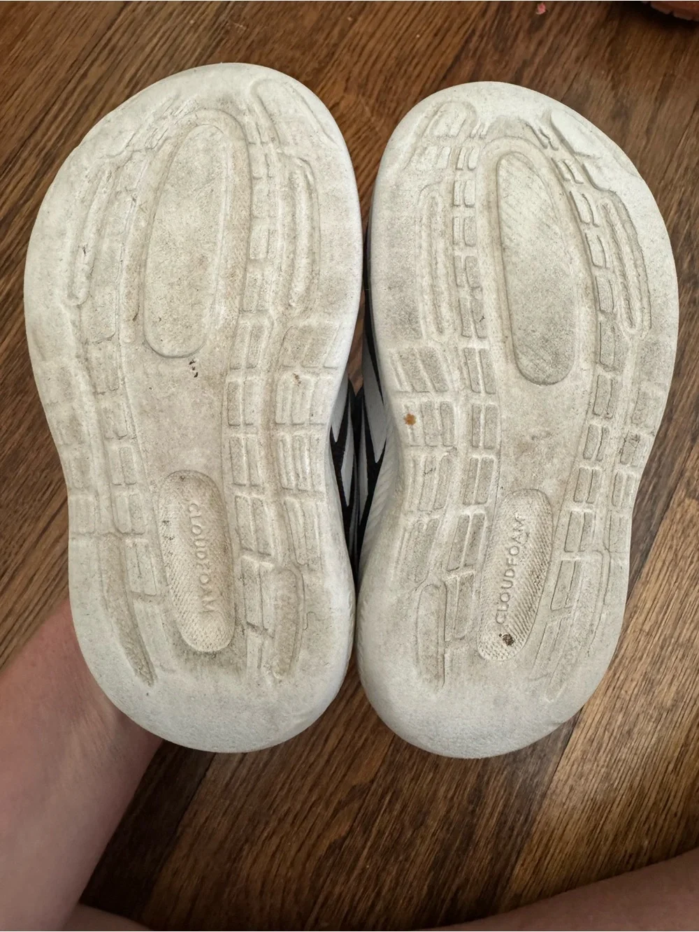 adidas Black and White Kids Velcro Sneakers